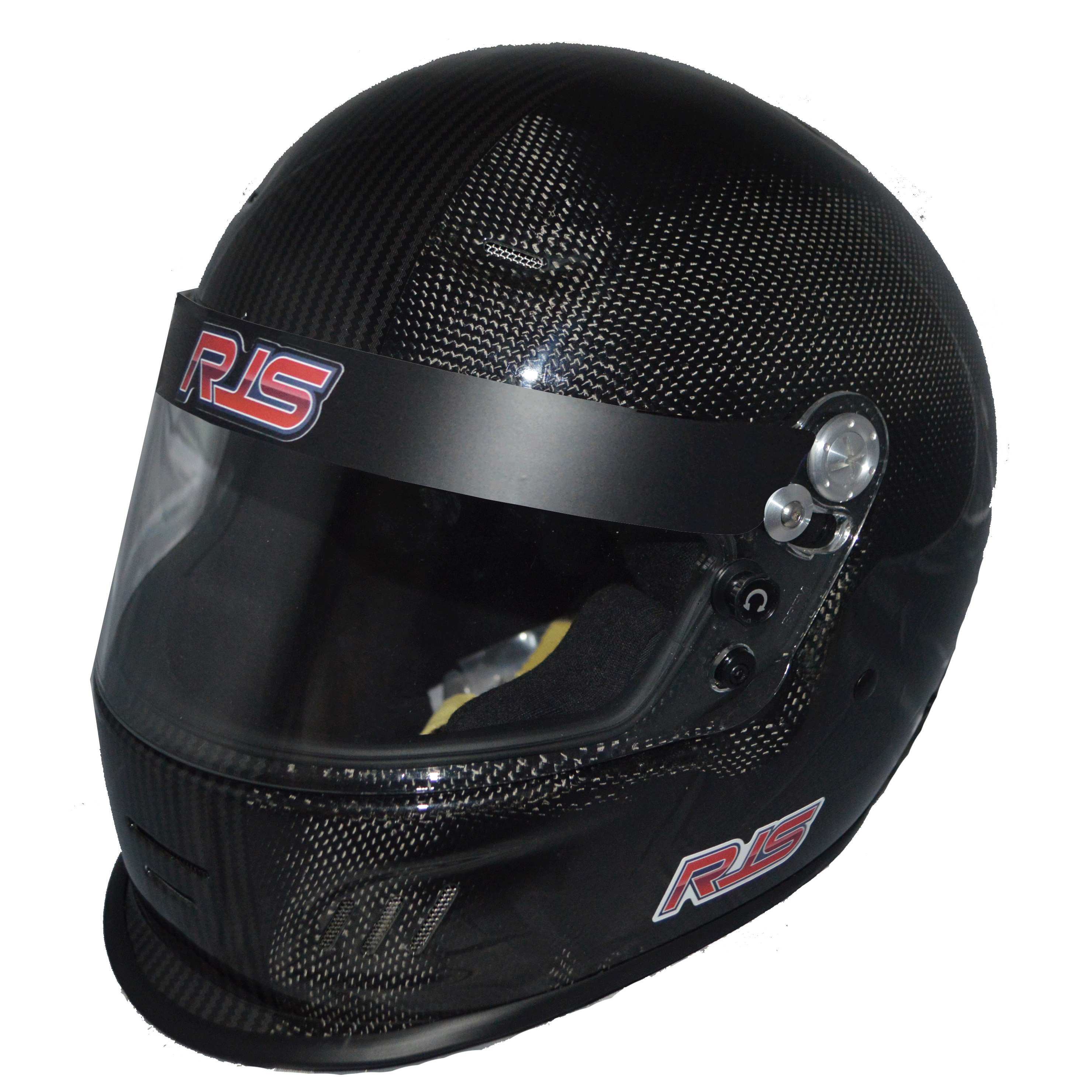 RJS PRO HELMET FULL FACE CARBON W/CARBON GRAPHIC STRIPE